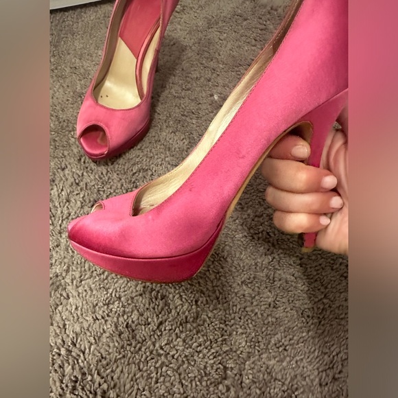 DIOR PINK SATIN HEELS - Picture 4 of 8